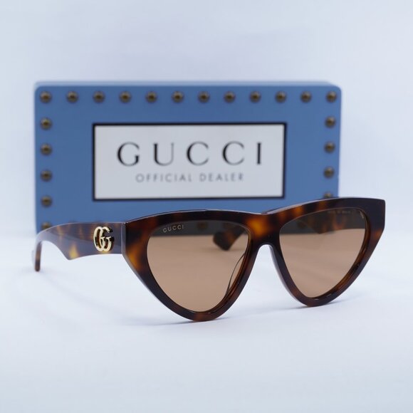 Gucci GG1333S 002 Cat Eye Sunglasses - Havana/Brown main image 5